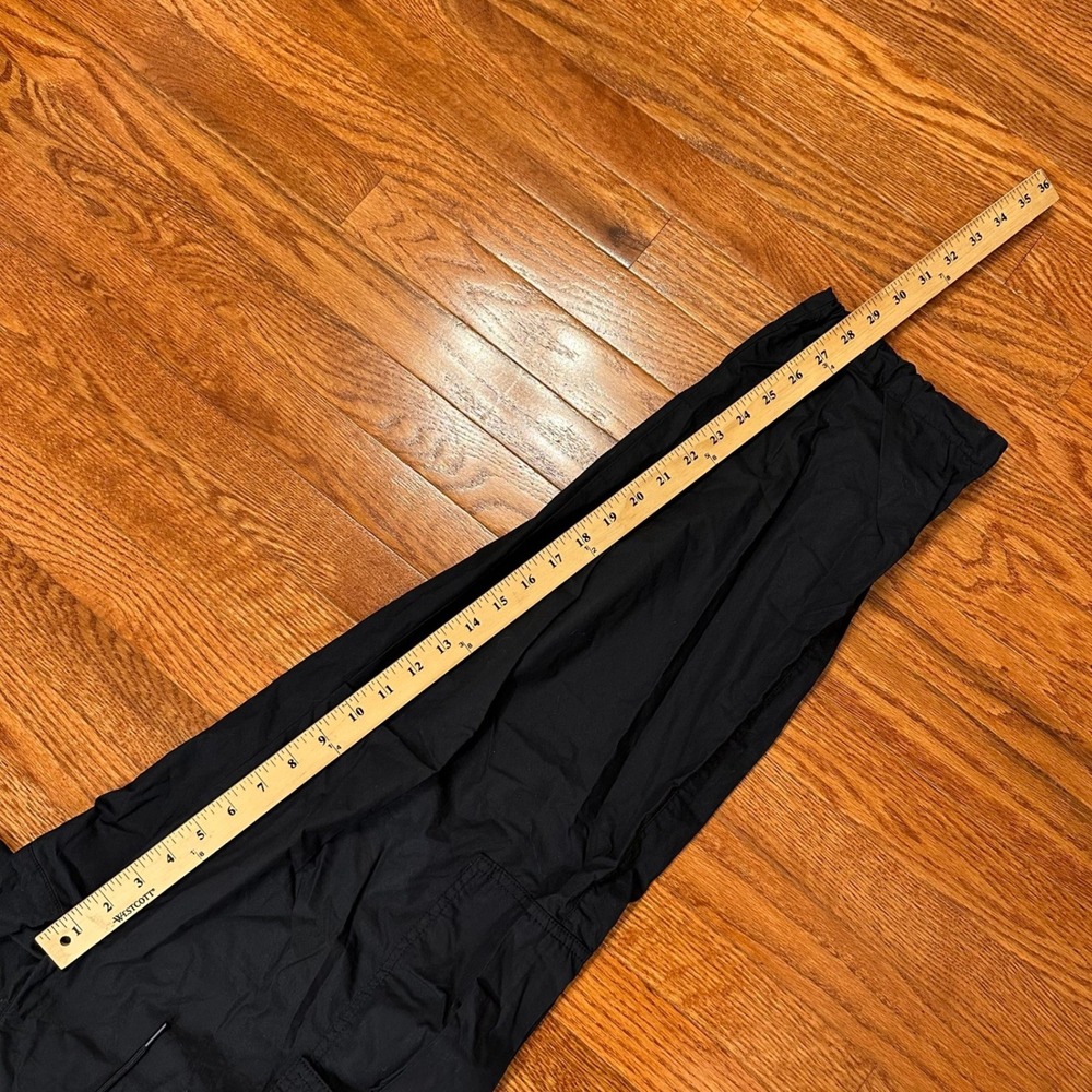 GAP Cargo Pants Mens Large 29" Black Paratrooper Baggy Street Y2K Elastic Waist - Picture 14 of 16